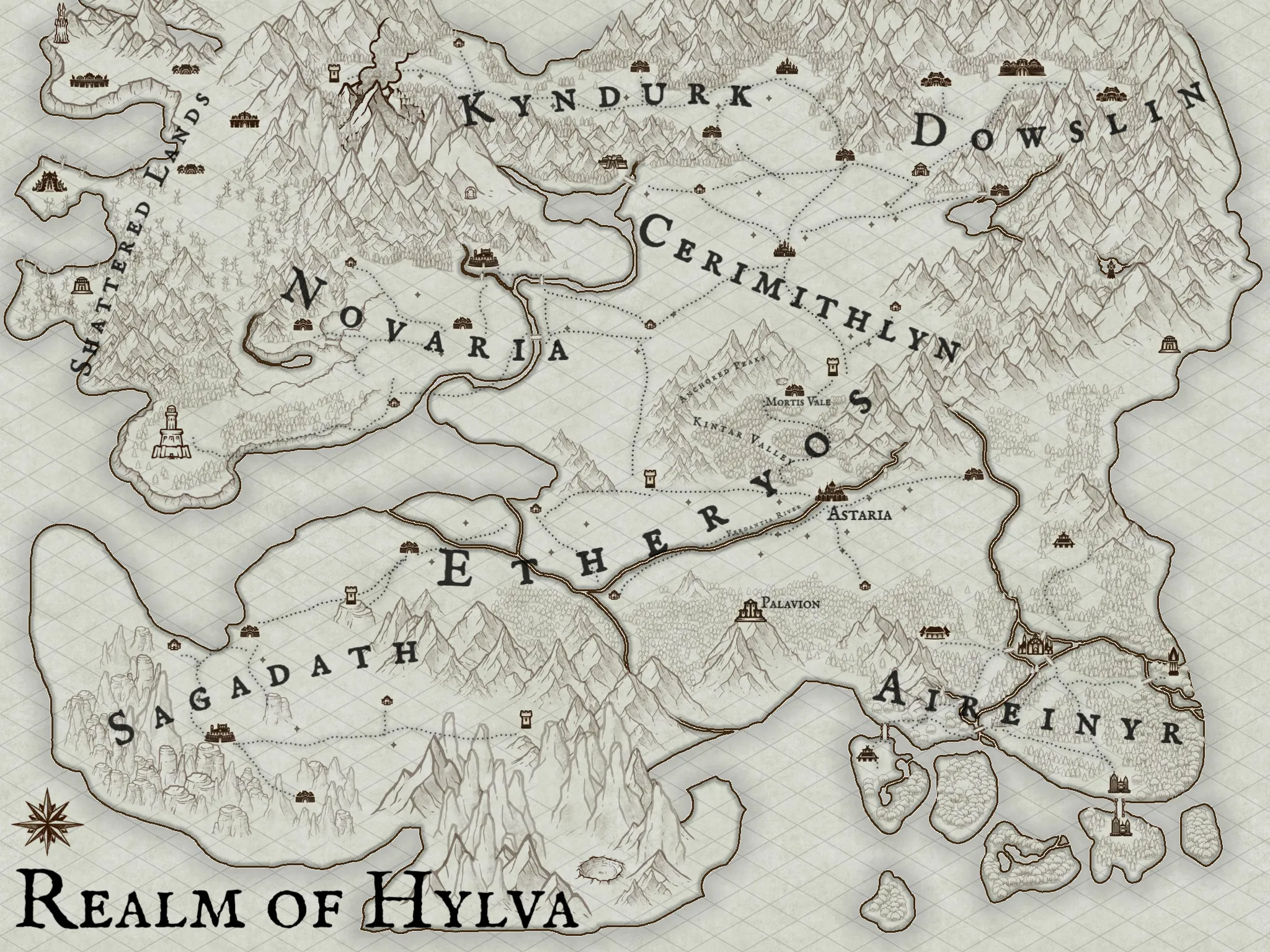 Map of the Realm of Hylva